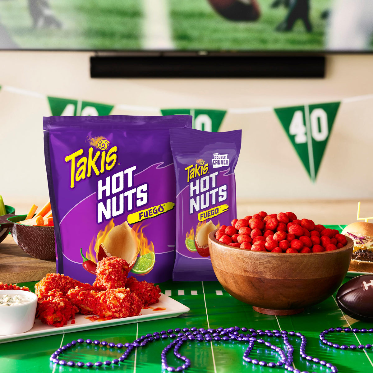 Takis Fuego Hot Nuts on-the-go bag ready for travel and breaks.