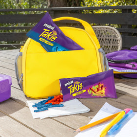 Takis Mini packet on the go highlights bite-size convenience.