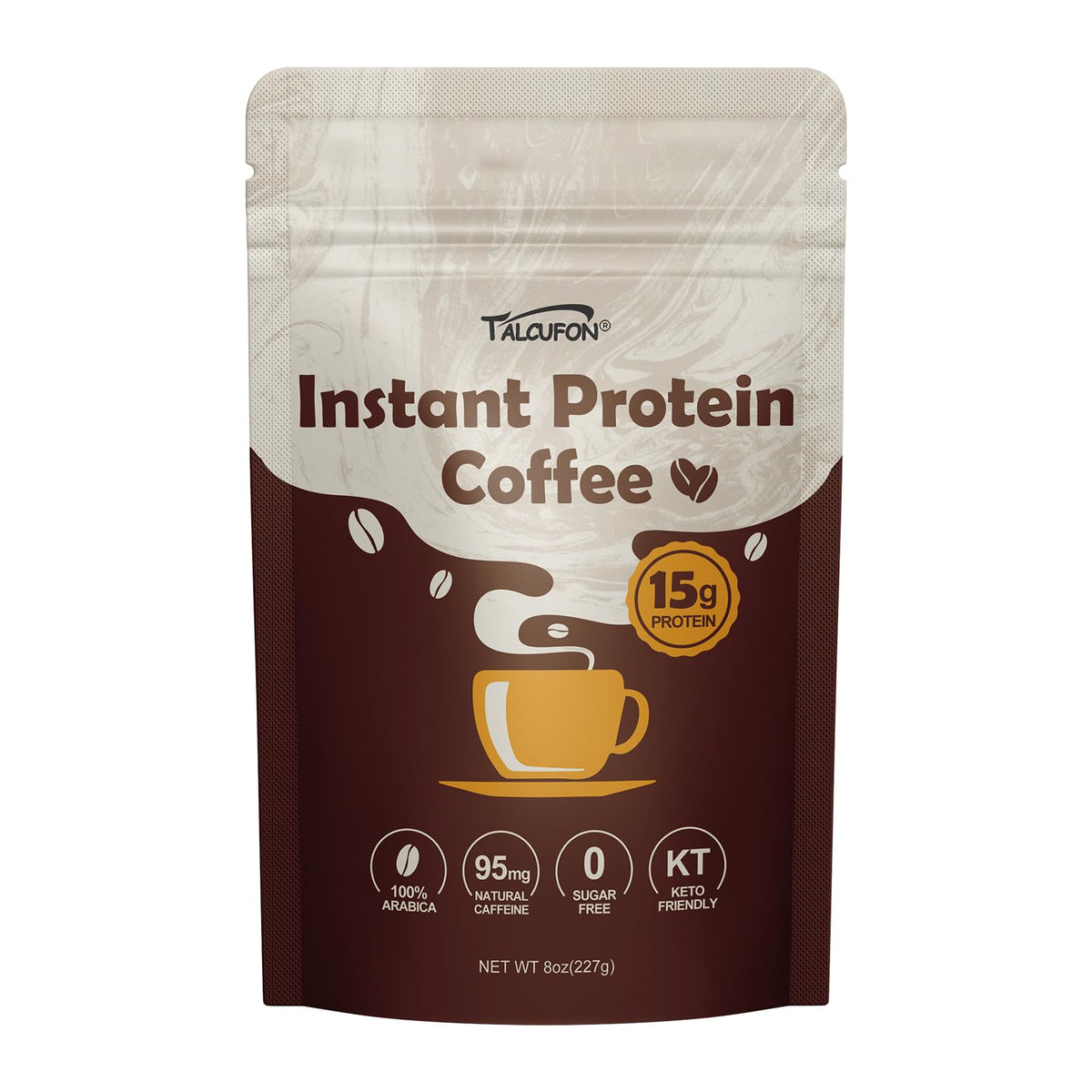 TALCUFON premium coffee cup ready for quick iced coffee or shake.