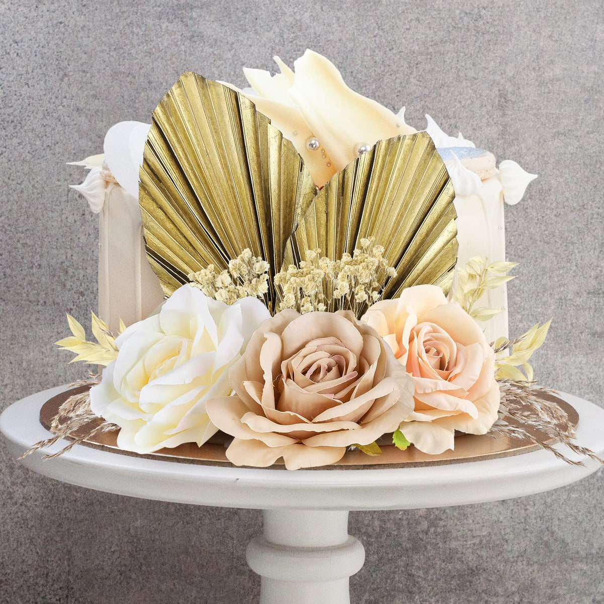 Tallew boho cake topper eucalyptus leaves for natural accents