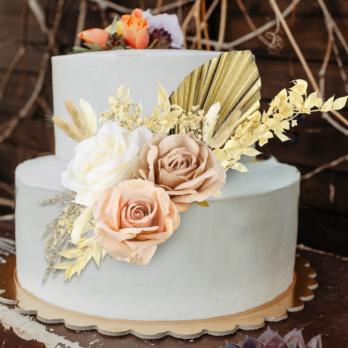 Tallew boho cake topper reeds for bohemian party styling