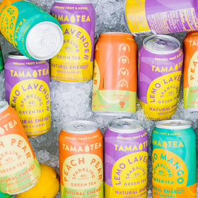 Tama Tea 12-pack display shows convenient energy option