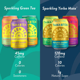 Tama Tea 12-pack display front emphasizes convenience.