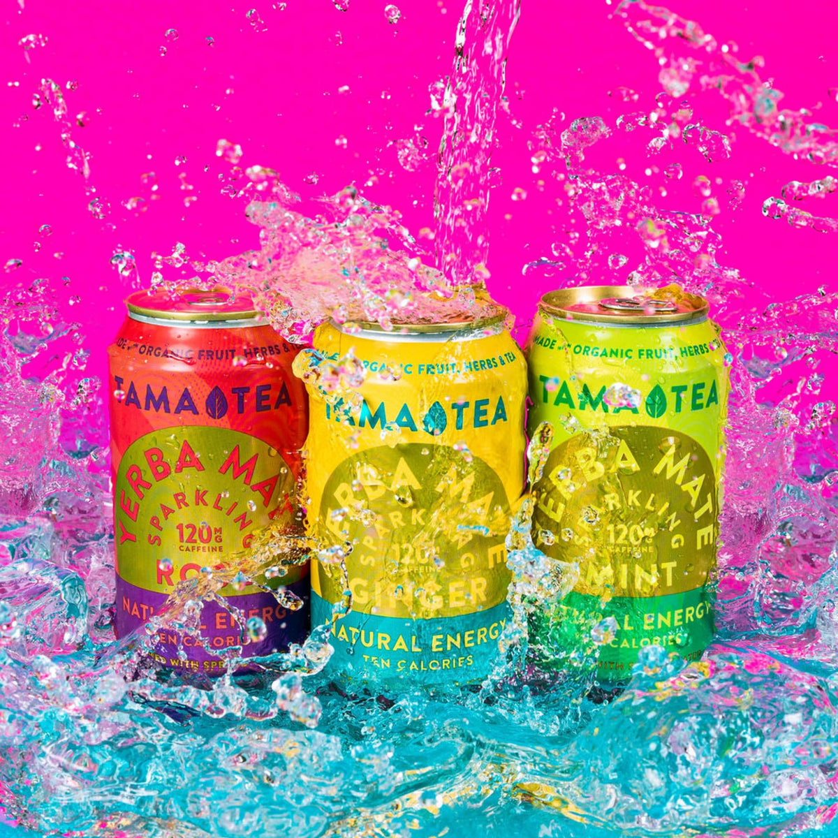Tama Tea energy-boosting beverage with 120mg caffeine per can.