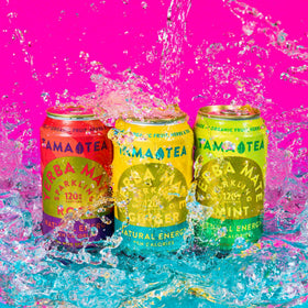Tama Tea energy-boosting beverage with 120mg caffeine per can.