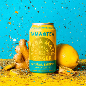 Tama Tea organic yerba mate leaves close-up highlights natural ingredients.