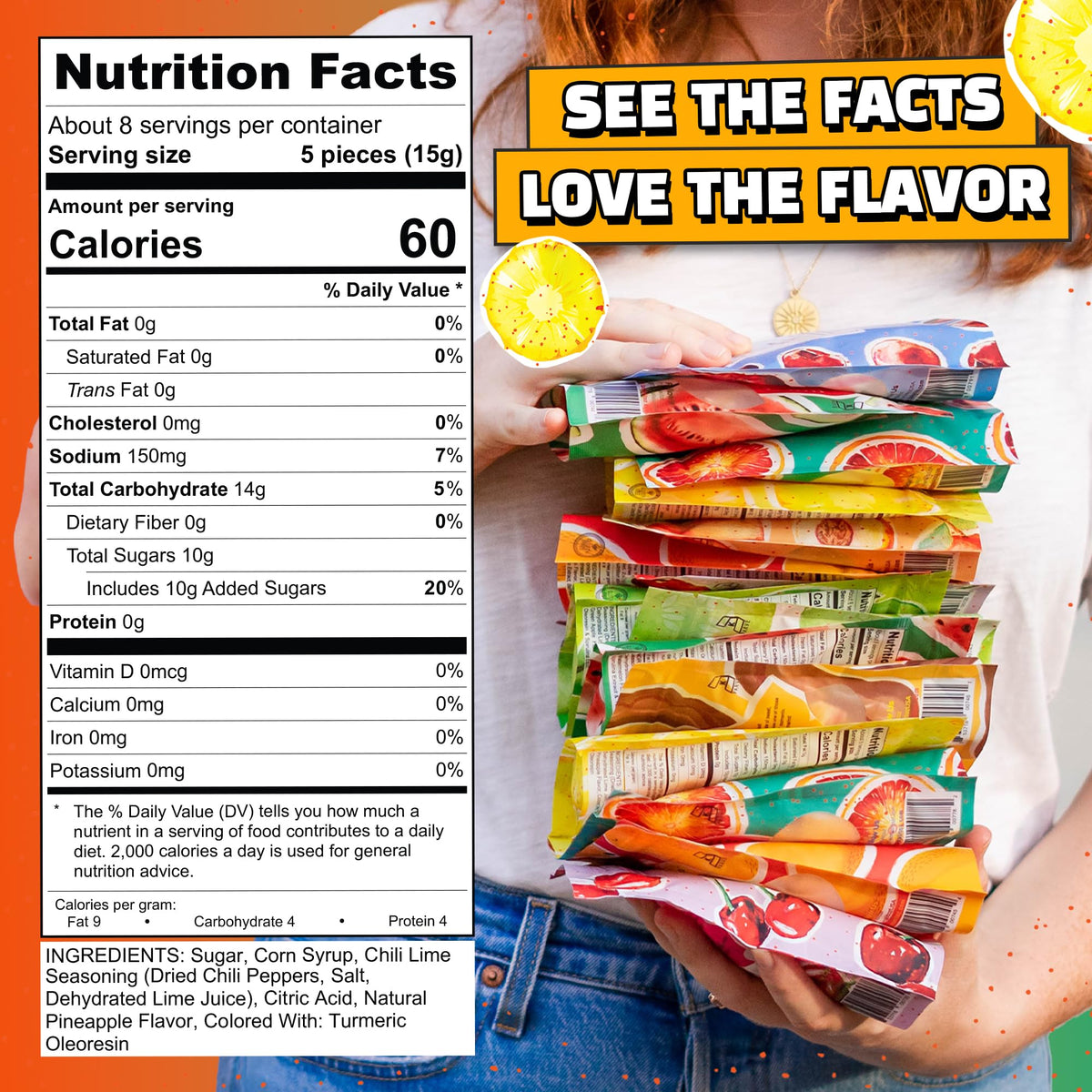 Tamalitoz Pineapple Galore cross-section reveals a spicy lime-salt core for bold snacking.