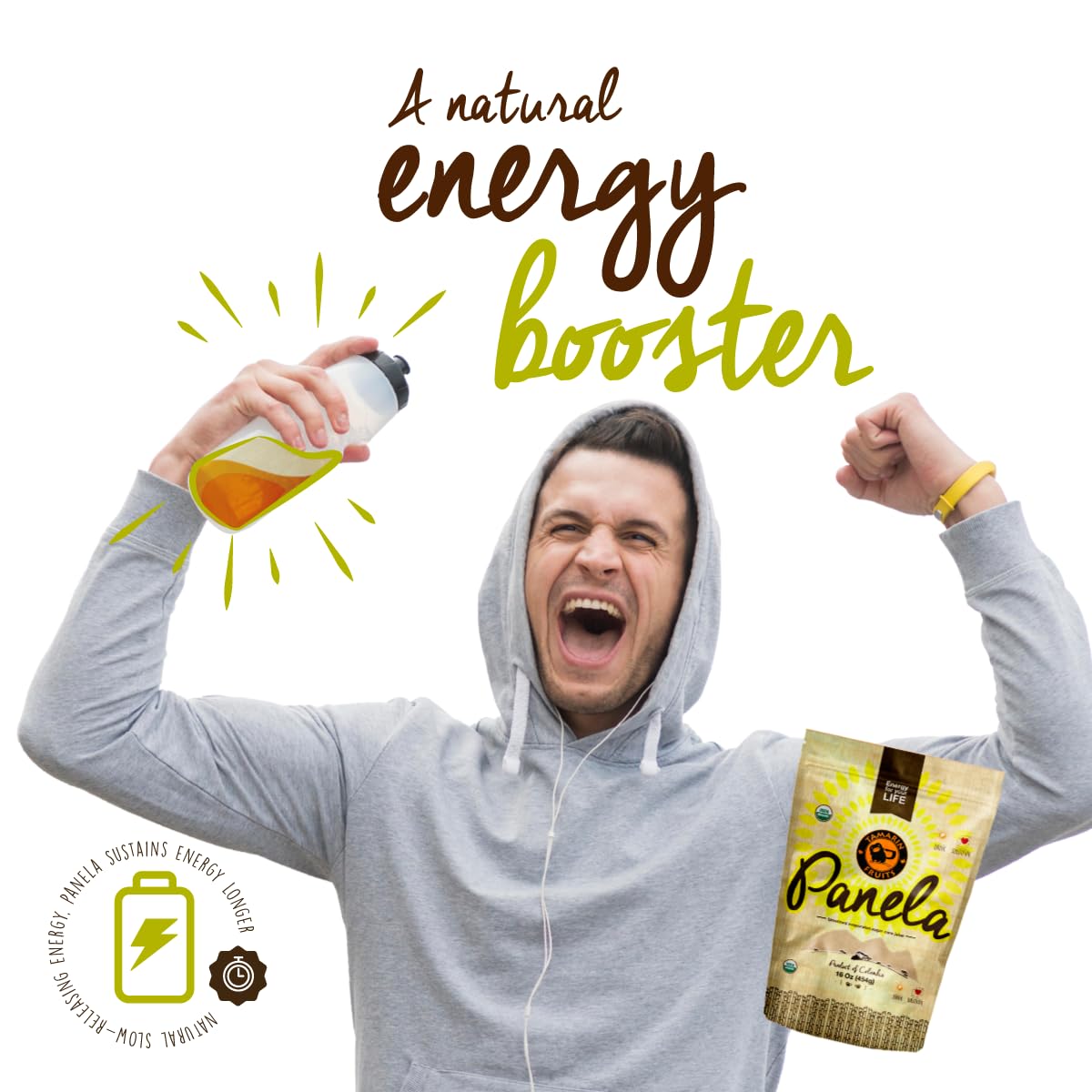 Tamarin Fruits Panela energy-drink idea, mix with lime for natural refreshment.