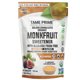 Tame Prime brown monkfruit allulose from figs 1lb pack for zero-calorie sugar replacement