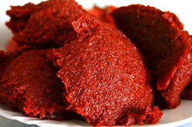 Tamek hot pepper paste dish shows vibrant color and heat.