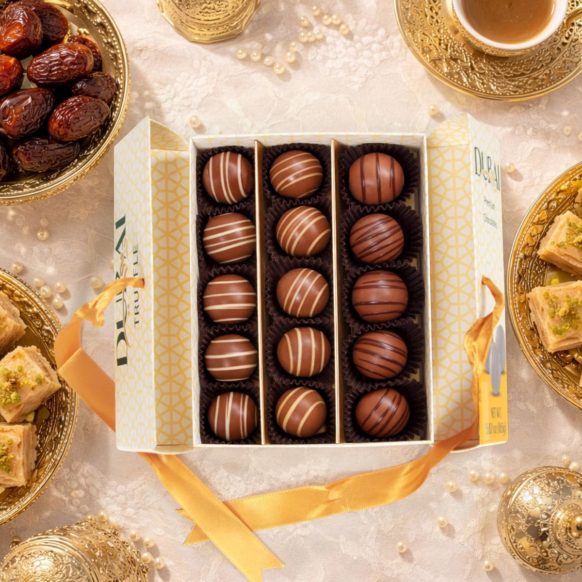 TAMMZEE hazelnut truffle close-up, rich center with smooth milk chocolate.
