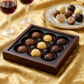 Milk chocolate caramel center truffles by TAMMZEE on display