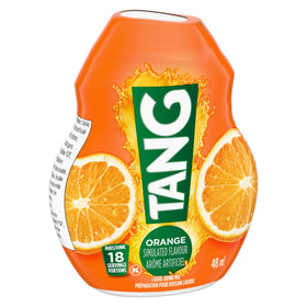 A glass of Tang Orange to enjoy a crisp, refreshing drink.