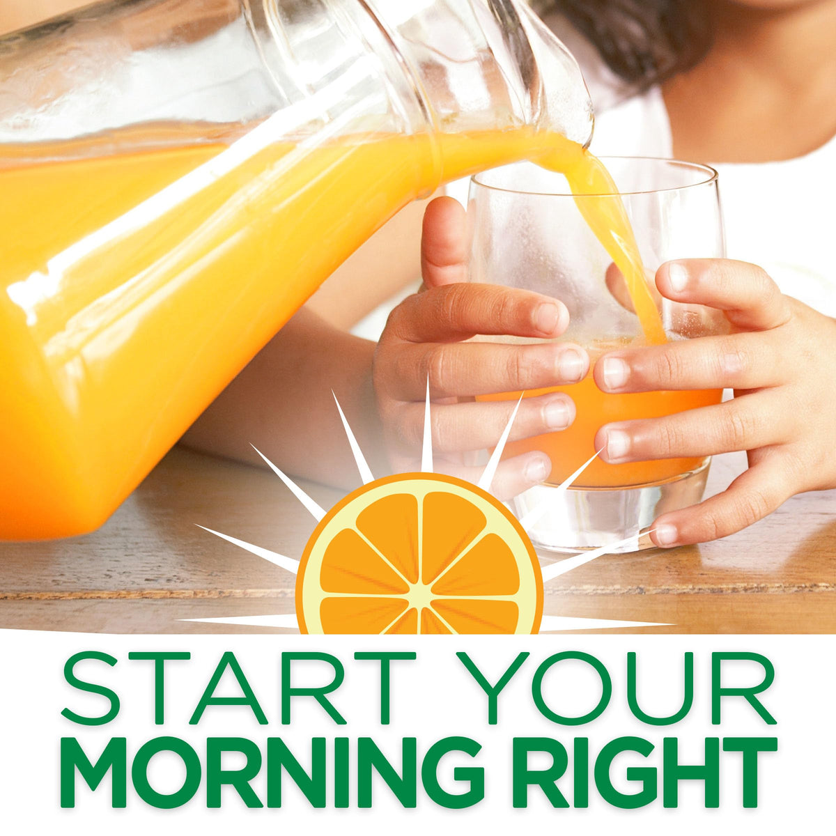 Tang Orange being poured into a glass.