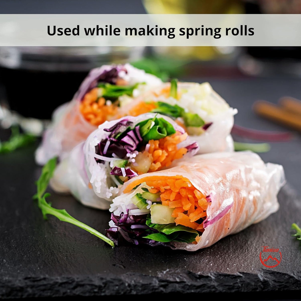 Tanisa brief soaking 3-5 seconds yields pliable wrappers for quick use.