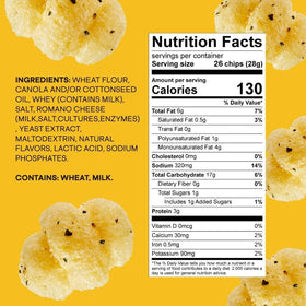Tantos puffed pasta chips Cacio e Pepe crisp detail with bold flavor.