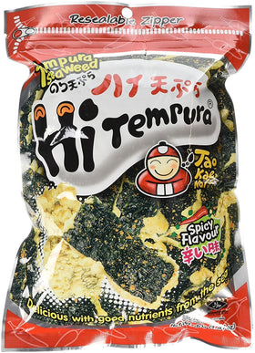 Tao Kae Noi Hi Tempura seaweed pack, resealable for freshness.