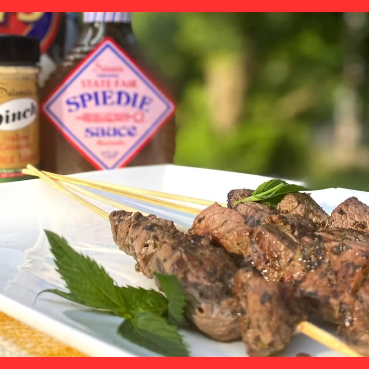 TAOindustry Salamida Spiedie Original label close-up highlighting authentic NY flavor.
