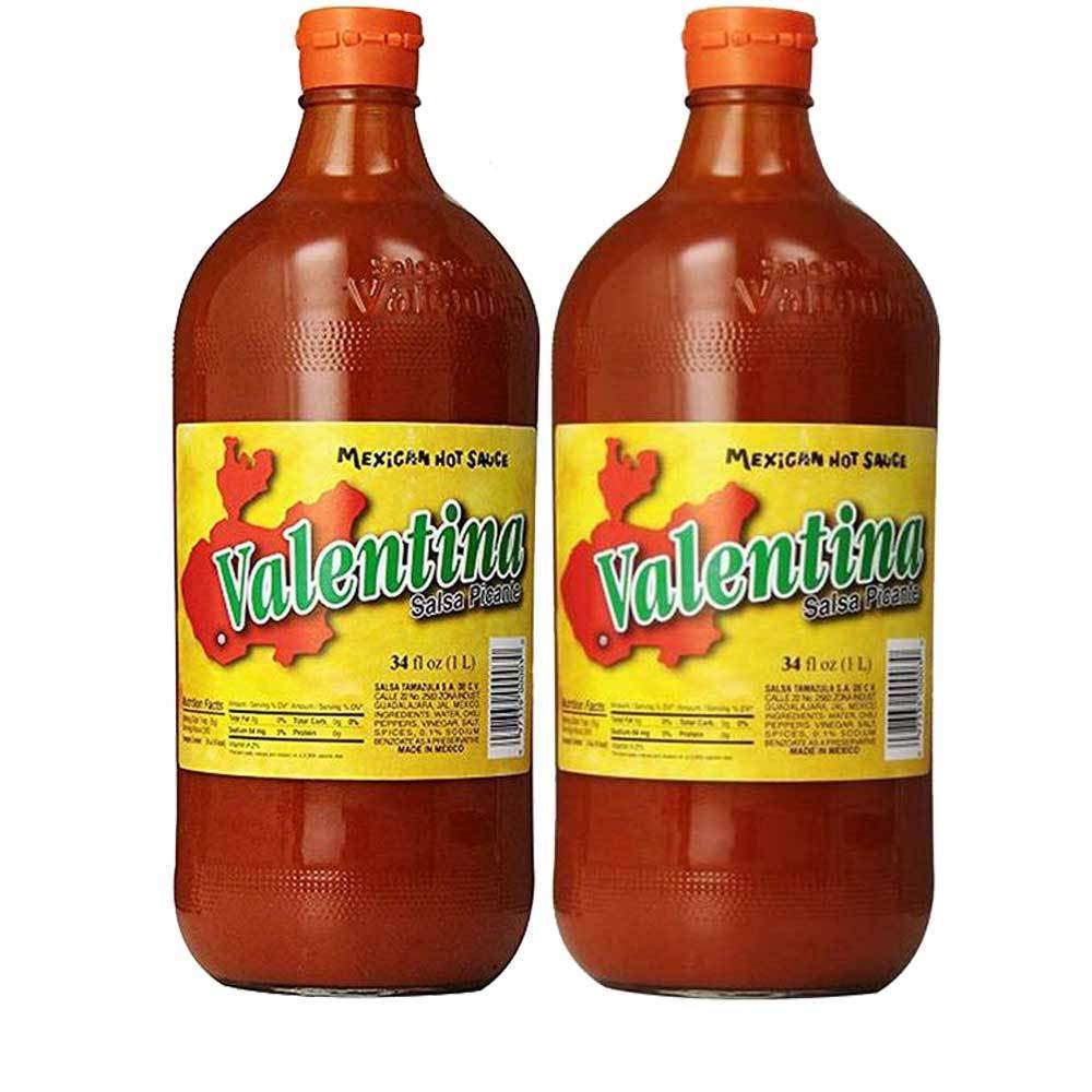 TAOindustry Valentina hot sauce bundle with two 34oz bottles for tacos, grilling.