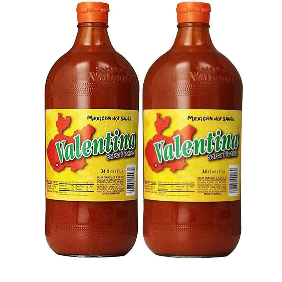 TAOindustry Valentina hot sauce bundle with two 34oz bottles for tacos, grilling.