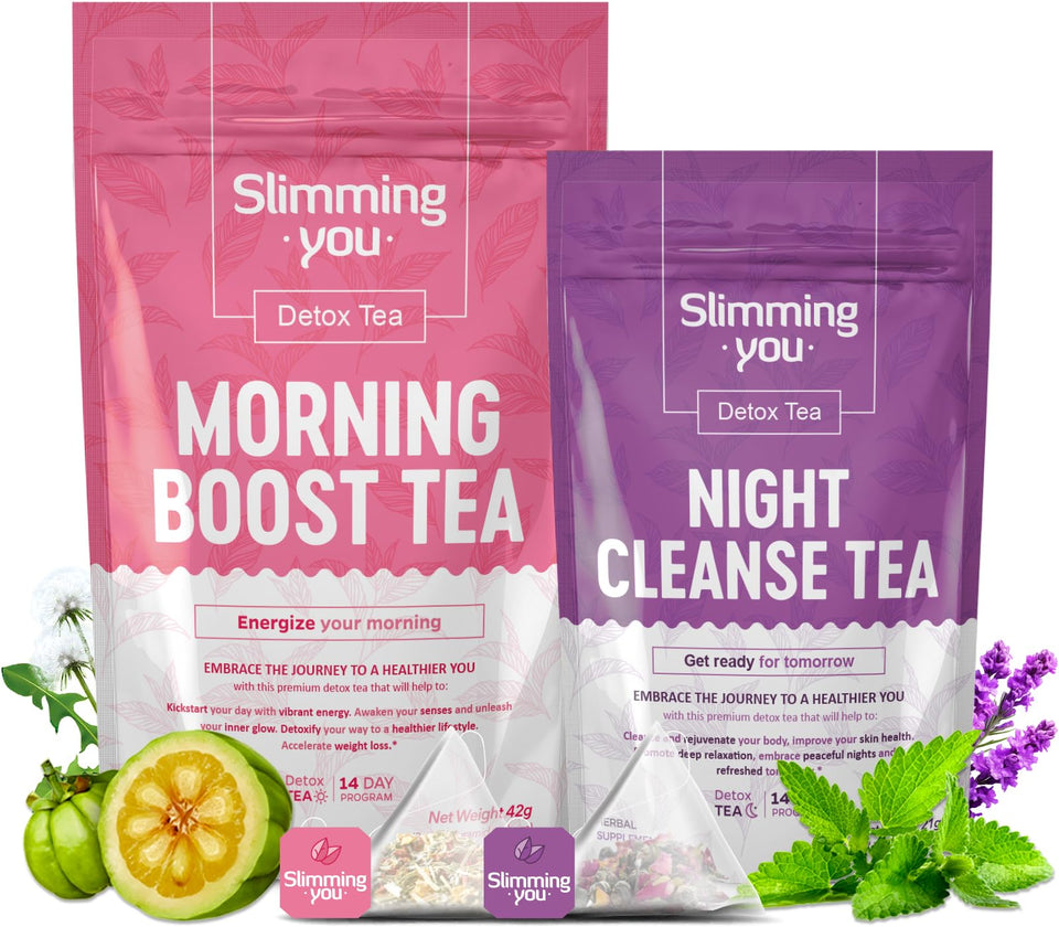 TAOISTEA 14 Day Detox Pack shows the box and sachets for a convenient daily cleanse.