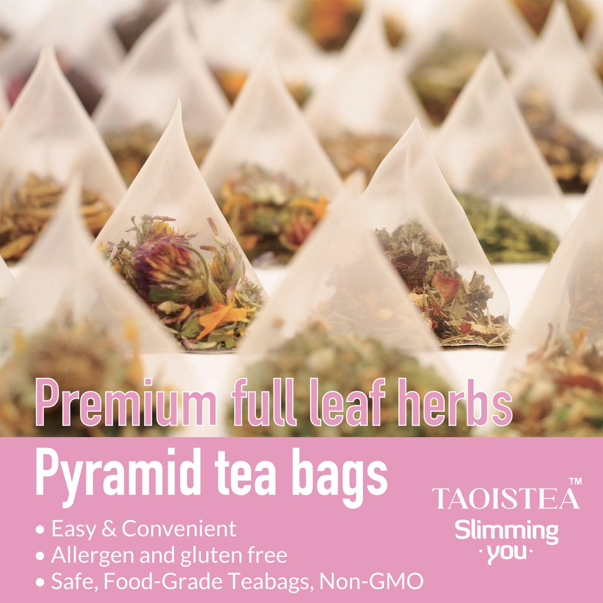TAOISTEA Green tea leaves show a natural energy boost as an alternative to coffee.