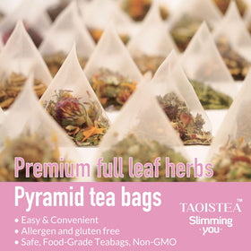 TAOISTEA Green tea leaves show a natural energy boost as an alternative to coffee.