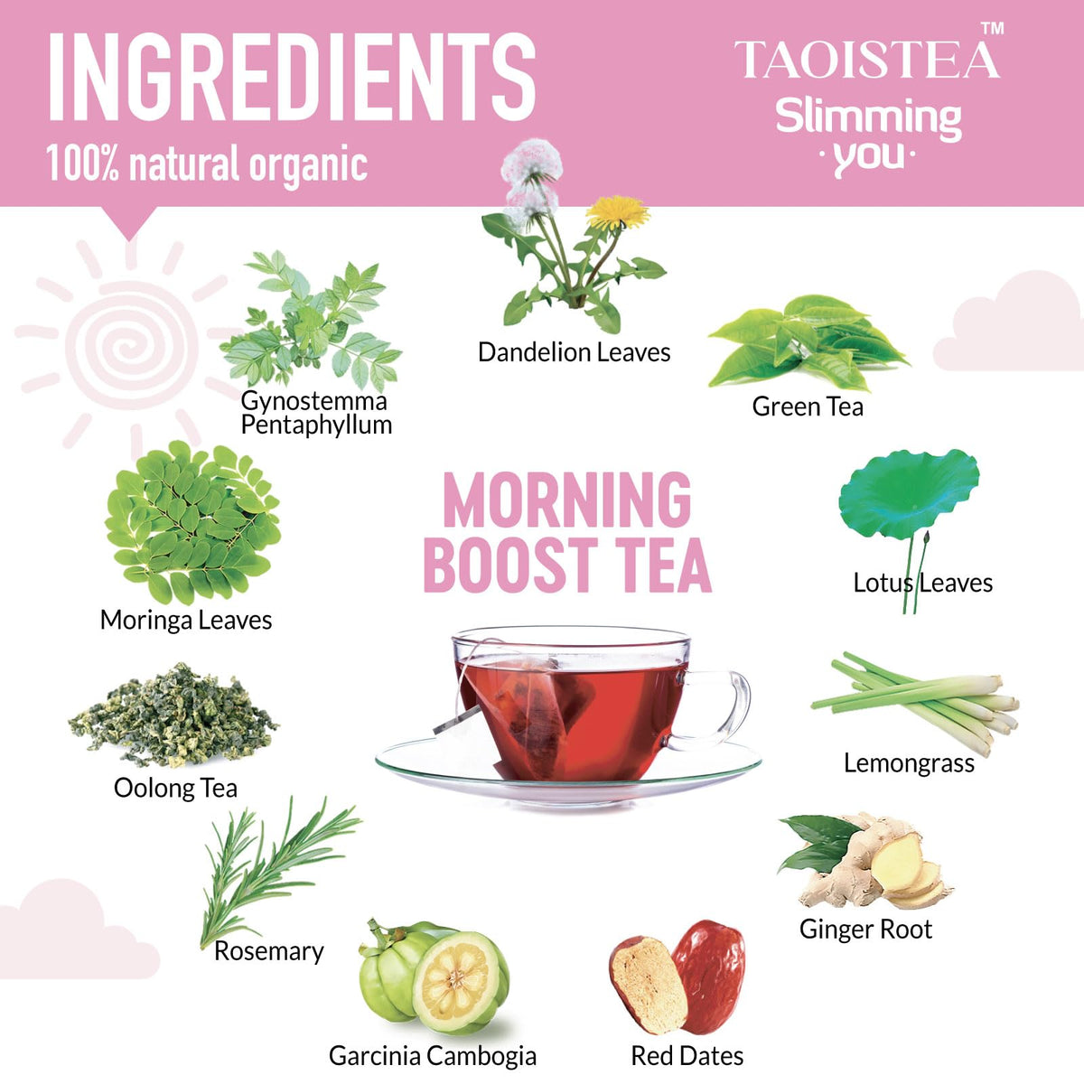 TAOISTEA Morning Boost Tea Brew demonstrates energizing green tea for steady daytime focus.