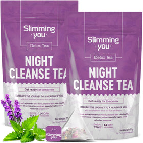 TAOISTEA Night Cleanse Tea packaging supports an easy evening detox routine.