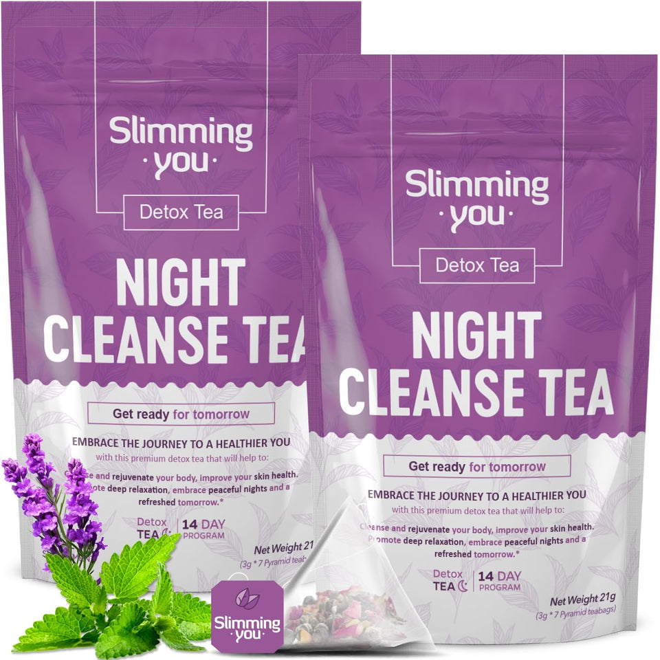 TAOISTEA Night Cleanse Tea packaging supports an easy evening detox routine.