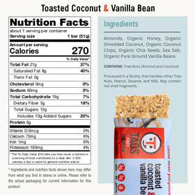 Taos Bakes Crunchy Almonds Bar—crunchy texture for a satisfying, protein-packed bite.