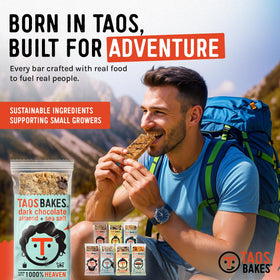 Taos Bakes Gluten-free Non-GMO bar supports family snacking.
