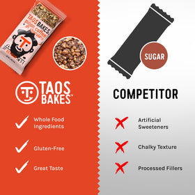 Taos Bakes On-the-go bar ideal for kids and adults.