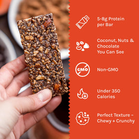 Taos Bakes Peanut Butter Chocolate Butterscotch bar for quick energy during workouts.
