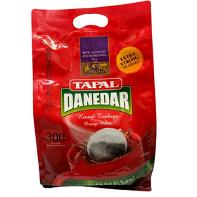 Tapal Danedaar teabags packshot highlighting bold black tea for daily moments.