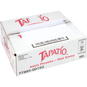 Single-serve Tapatio packets ready for customer orders and takeout.