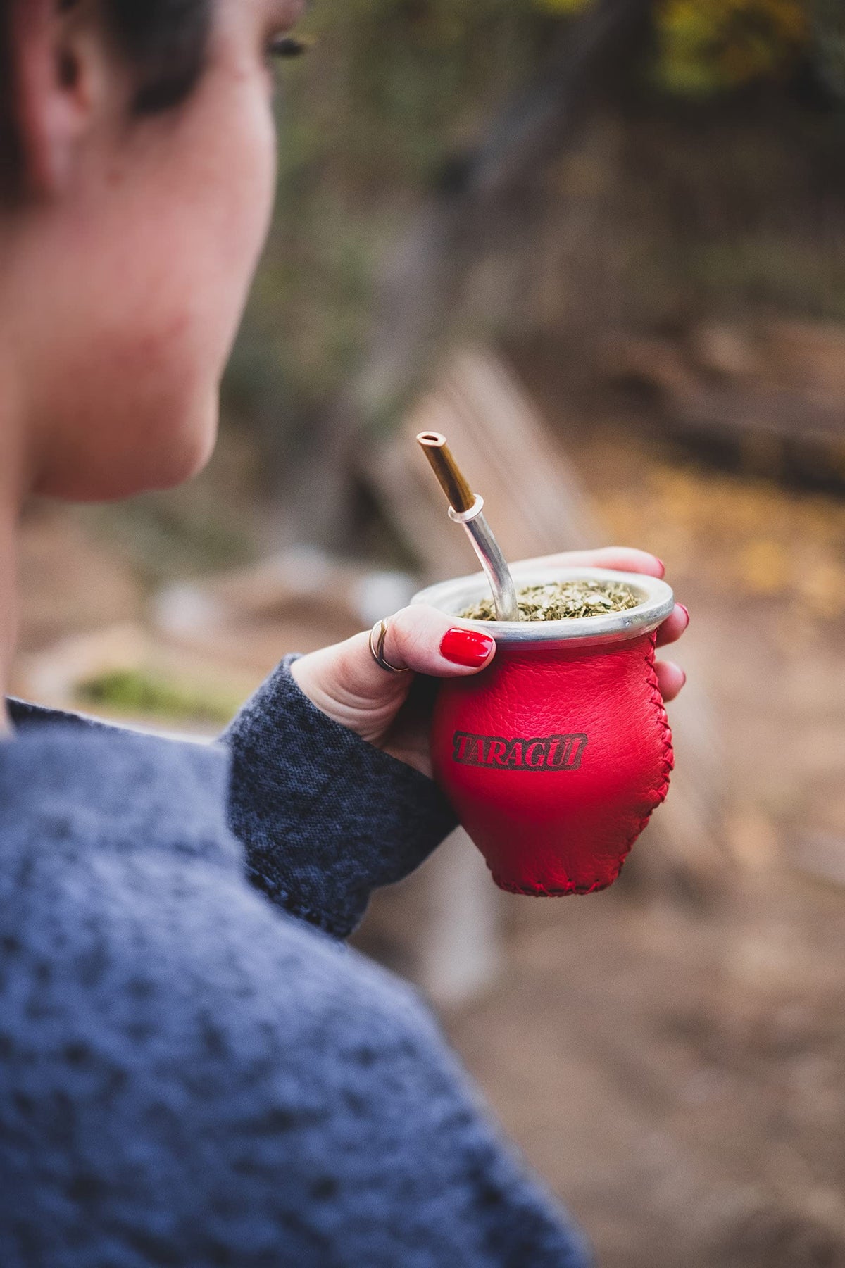 Taragüi Yerba Mate Original with stems bag back shows product details for daily brewing