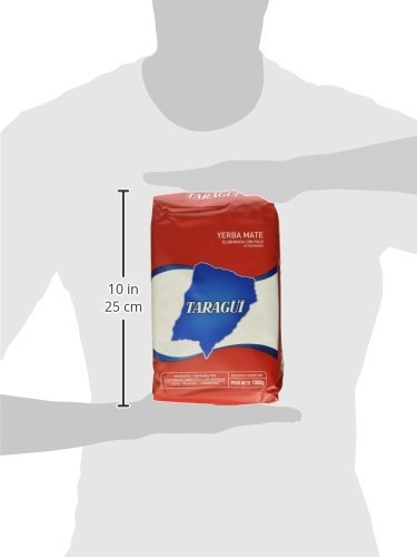 Taragui Yerba Mate Regular Blend back view, packaging details for nutrition.
