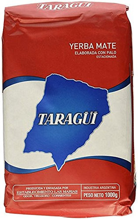 Taragui Yerba Mate Regular Blend front view, highlighting natural energy support.
