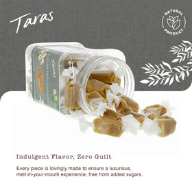 Taras caramels individually wrapped, ideal for on-the-go snacking.