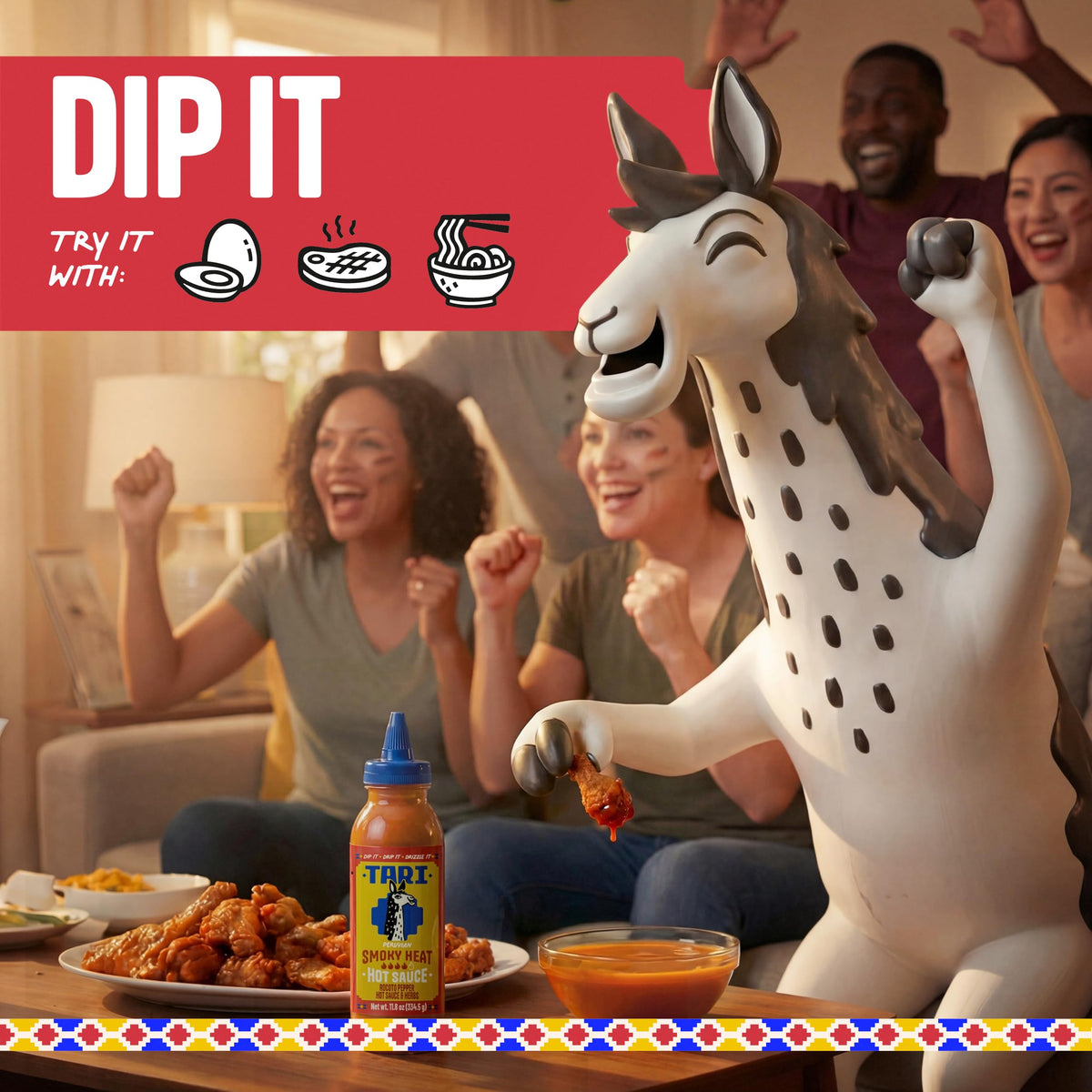 Tari hot sauce tropical-kick bottle adds sweet-savory fruitiness to meals.