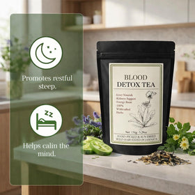 Tarlyrano guaco burdock oregano tea bowl highlights bold herbal flavor.