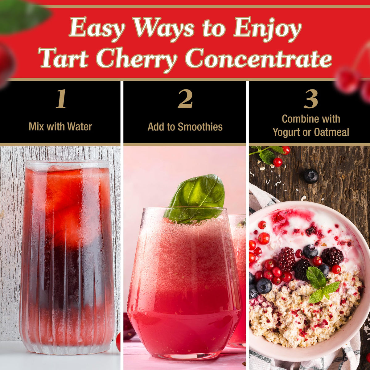 Diluting Tart is Smart concentrate with water for a lighter beverage
