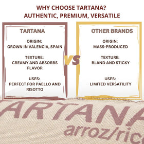 Tartana kitchen scene features rice and spices ready for quick, flavorful home meals.