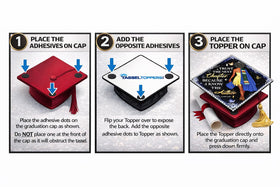 Tassel Toppers easy-application cap topper protects your cap while staying secure