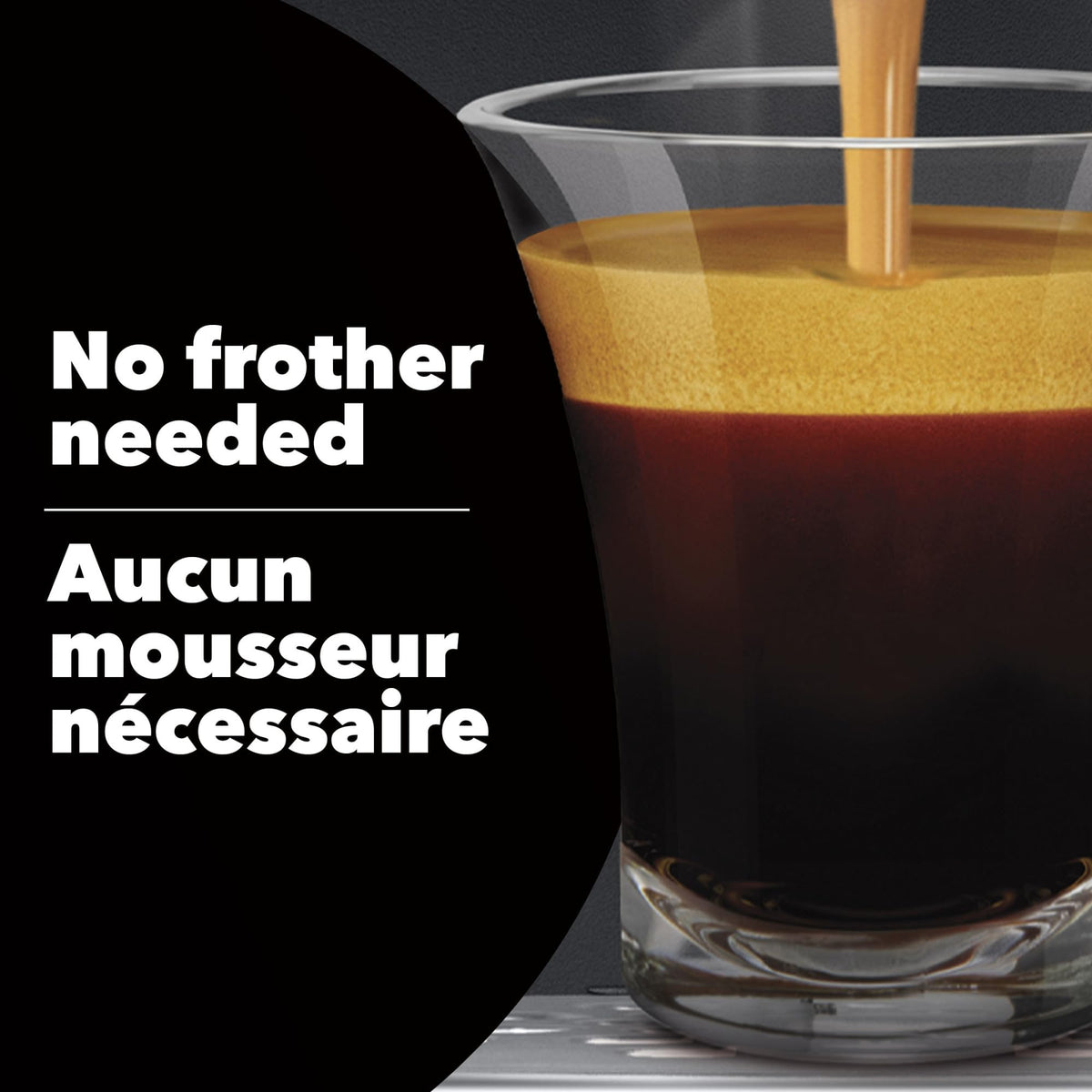 Pour shot of Carte Noire Americano with crema and body.