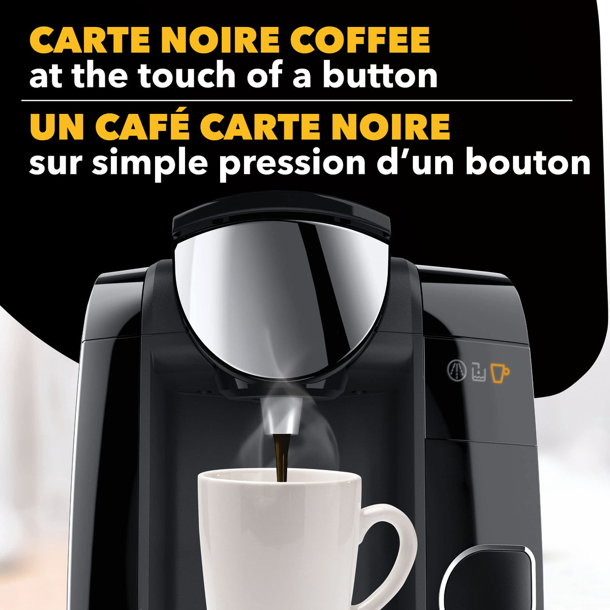 Tassimo Carte Noire Signature Roast brewed coffee cup with inviting crema.