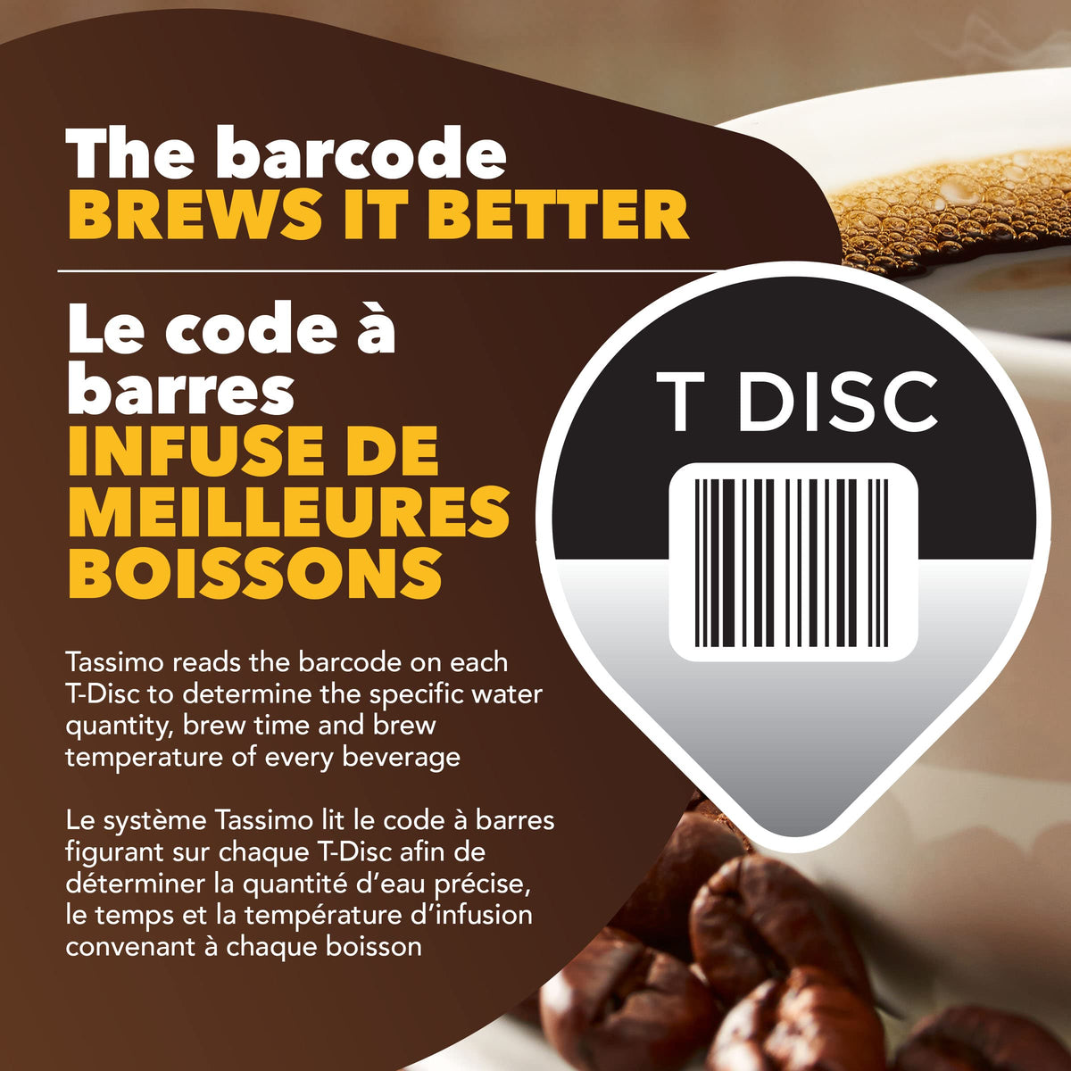 Tassimo Carte Noire Signature Roast crema detail for a premium look.