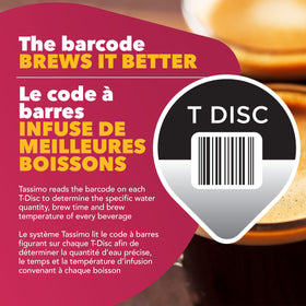 Tassimo Carte Noire Long Espresso disc back label displays weight and usage hints.