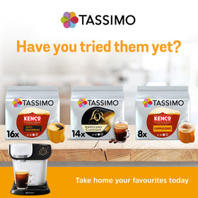 Costa Americano boxes collection highlighting five-pack efficiency for Tassimo